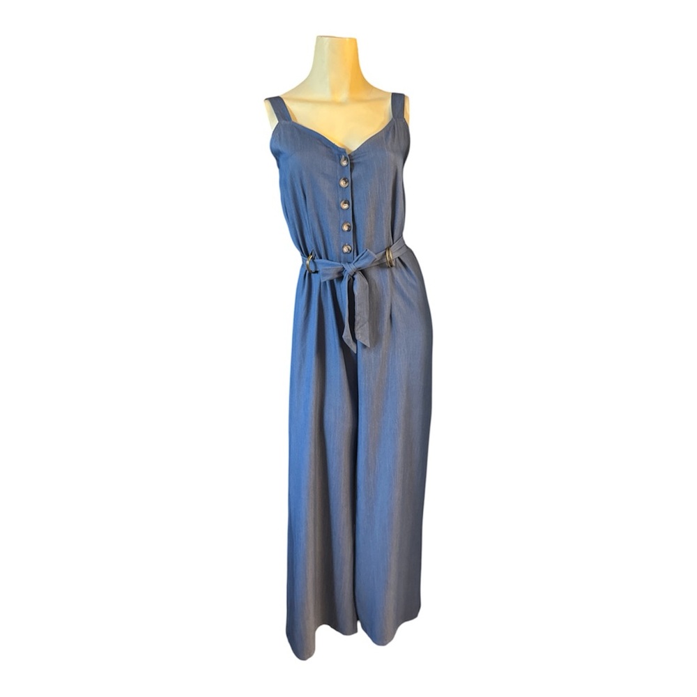 Everly Grey Luciana Denim Chambray Jumpsuit Women’s size S( Maternity)